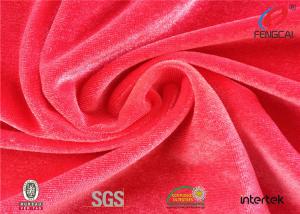China Dry - Fit Polyester Velvet Upholstery Fabric , 4 Way Stretch Velvet Fabric 75D/40D wholesale