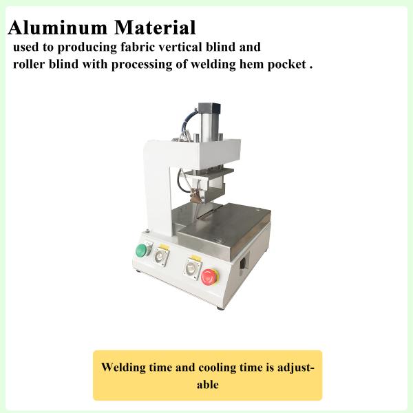 Vertical Blind Vane Hem Pocket Edge Welding Machine - Side View