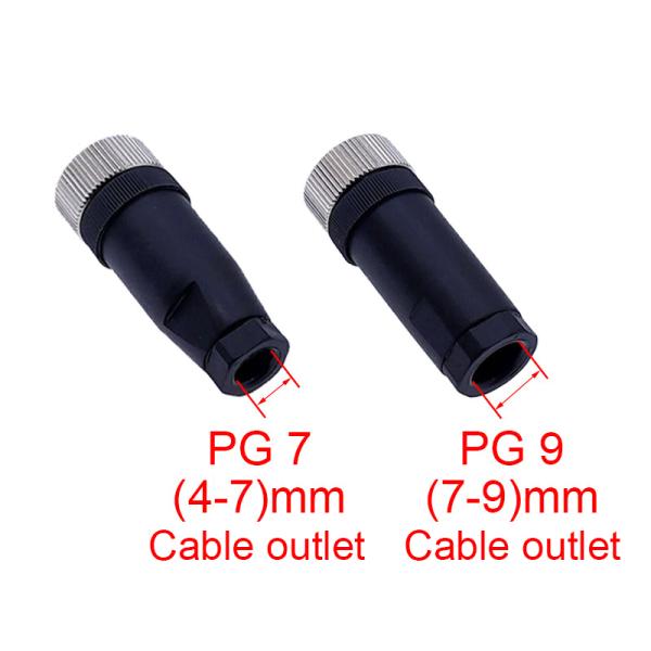 M12 Sensor Connector Waterproof Male Female Plug Screw Coupling 3 4 5 8 12 Pin A type Sensor Connectors