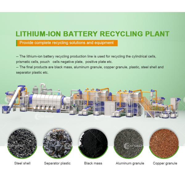 Electric Power Fuel Pollution Free Lithium-ion Battery Recycle Plant with High Recovery Rate