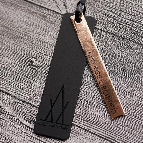 Black Two Pieces Custom Kraft Hang Tags Marble Gilded Coated Pape Printing