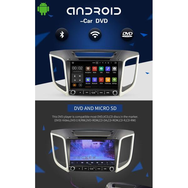 Built - In GPS Navigation System Hyundai Car DVD Player Mirror Link Support