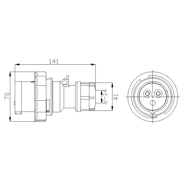 IP67 Industrial Male Female Plug 220V 16A 3 Pin Single Phase Blue Shell Connector for Outdoor Industrial Electronics