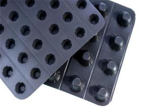 China Geocomposite Drain Plastic Dimpled Drainage Board For Water Percolation wholesale