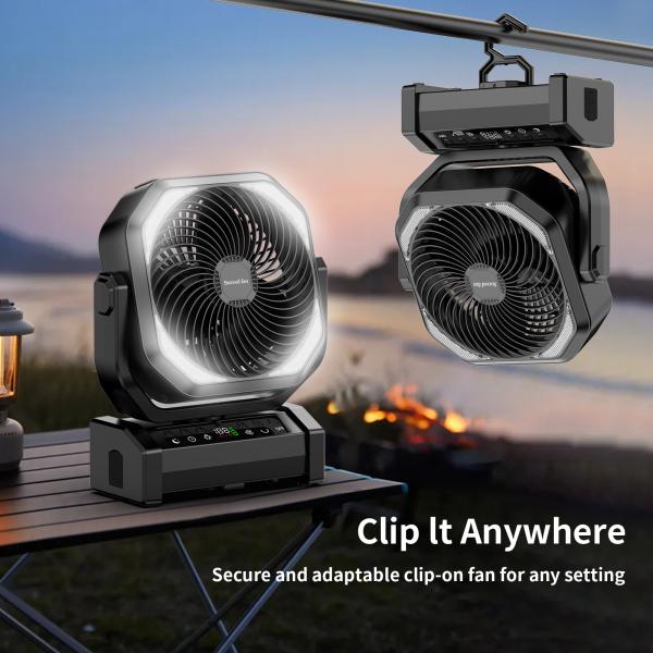Socool Fan 20000mAh 9 Speed Control Outdoor Camping Fan Portable Multifunction Emergency Power Supply fan