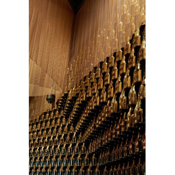 Incombustible Woven Metal Mesh Drapery For Window Decoration