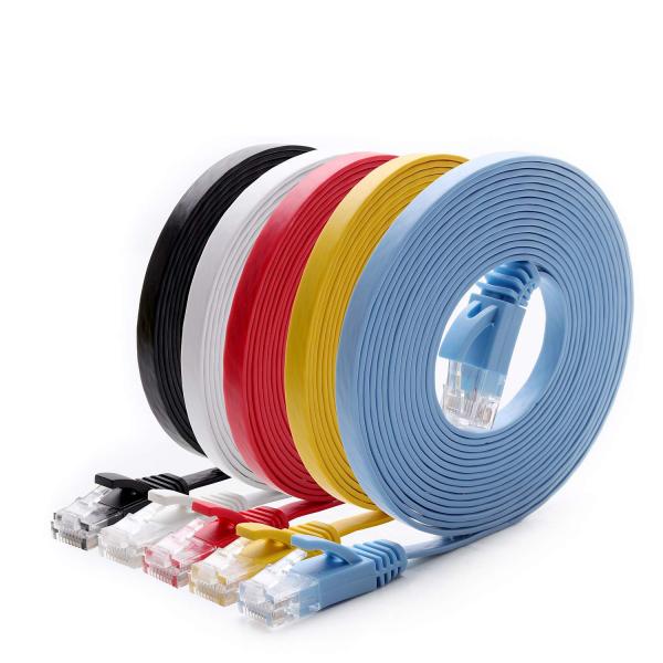 Flat Ultra Slim Cat6 Patch Cables Multipurpose With RJ45 8P8C
