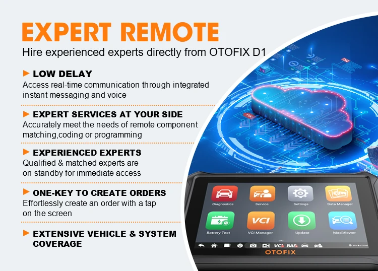 OTOFIX D1 Bluetooth Automotive Scan Tool All System Automotive Diagnostic Tool Bidirectional OBD2 Scanner 2 Year Free up
