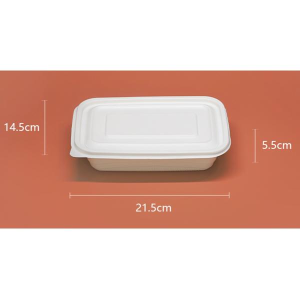 Biodegradable corn starch disposable lunchboxes for bento or take-out food lunchboxes