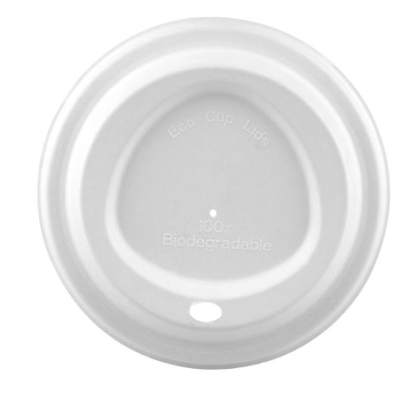 Manufacture WholeSale Sugarcane Pulp Molded Sip Lid , Triangle Design , Bleached 90mm