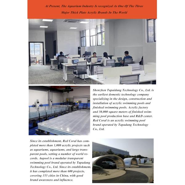 Outdoor Acrylic Pool Wall with 50Mm 80Mm Thick Full Clear Acrylic Glass Sheet Panel