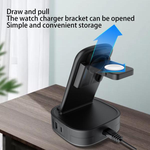 20W 3 In 1 Quick Wireless Charger CE UL RoHS FCC QI Certification