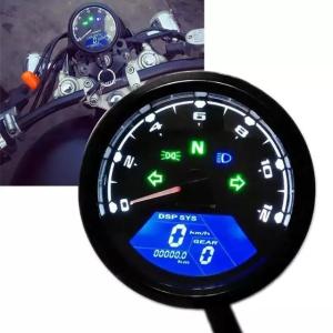 China Dual Speed 8-18V 35W Motorcycle Meter LCD Electronic Motorcycle Tachometer on sale