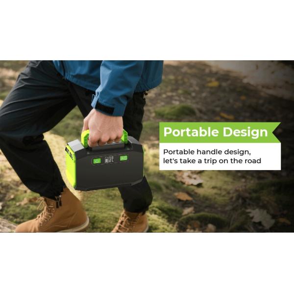 200W Portable Power Station with MPPT and Lithium Ion Battery