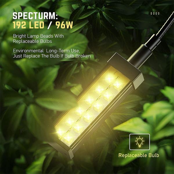 4 Head Gooseneck LED Plant Grow Light Garden Lighting LED Grow Light 18W Full Spectrum Phyto Lamp