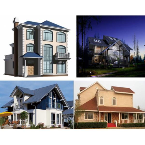 Three Rooms Simple Residential House , H Section Steel Small Prefab Cottages