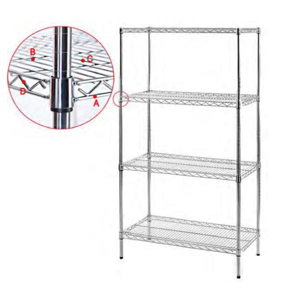 Electroplate Surface SS201 SS304 Antistatic ESD Storage Shelves