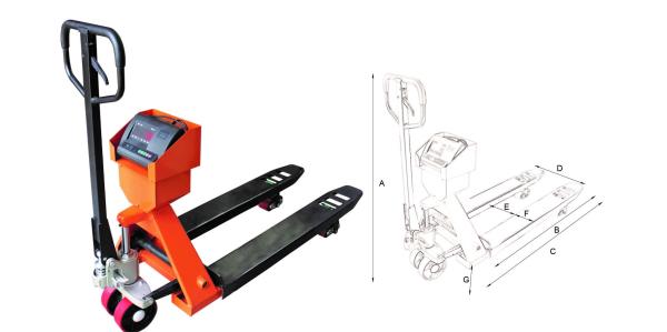 Quality 2000kg Manual Pallet Truck , Wear Resistance Hydraulic Pallet Jack for sale
