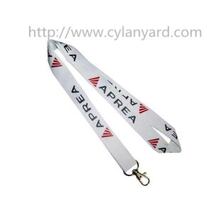 China Promotional event badge holder ribbon lanyard with side release buckle, wholesale