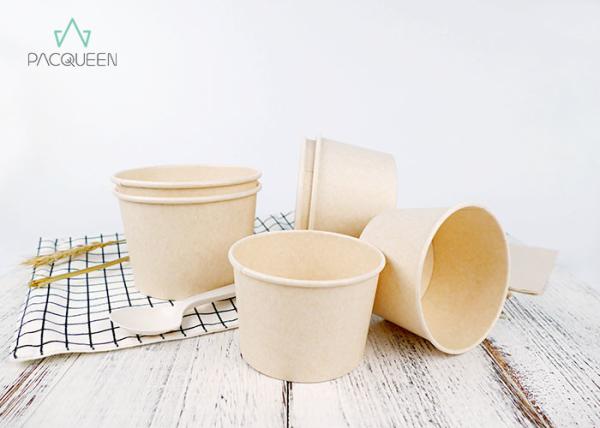 Quality Bagasse Soup Bowls Paper Takeaway Containers 8oz - 32oz With PLA Lining for sale