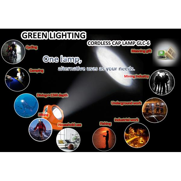 15000 Lux Mining Cap Lights PC ABS Material OLED Screen With Transparent Body