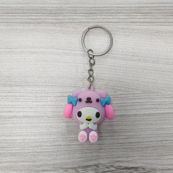 Custom 2D 3D PVC Keychains Soft Rubber Cartoon Anime UV Printing Digital Mockup