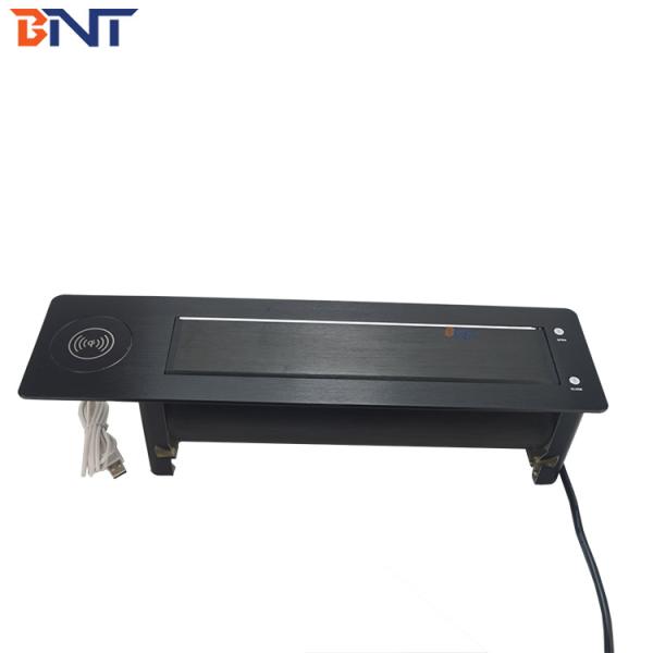 With Wireless charger hidden table motorized power socket with EU power plug