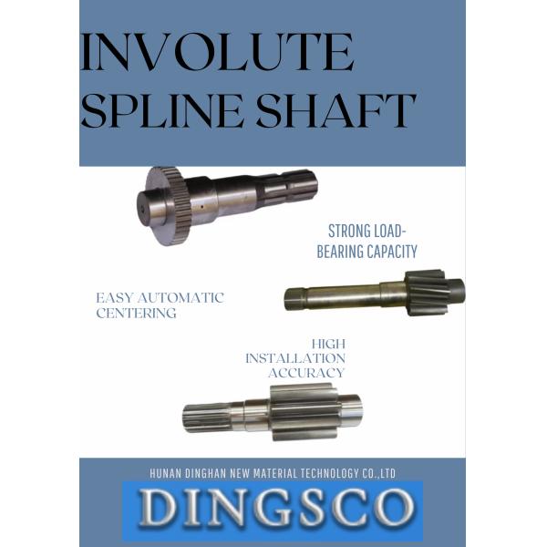 Involute Spline Shaft Machine Milling Grinding Lathe Power Transmission With Long Service Life Spline Gear Pinion Shaft
