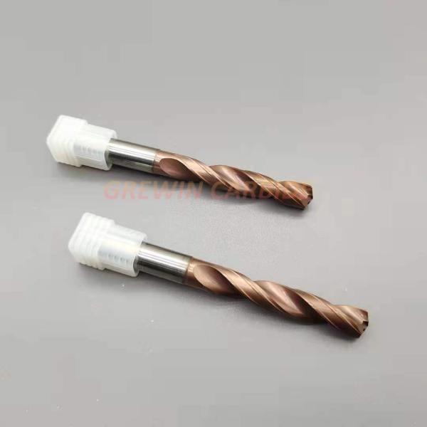 Quality 55 HRC Tungsten Solid Carbide Drills Twist Drill Bits With Coolant Hole for sale