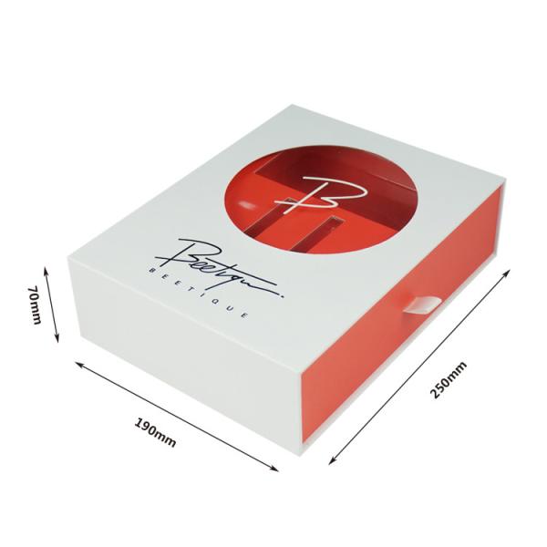 Rigid Cardboard Cosmetic Packaging Box Makeup Set Cosmetic Gift Box With Clear Window