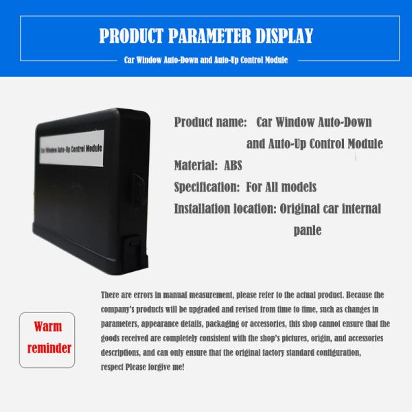 Quality Sensitive Automatic Power Window Roll Up Module Intelligent Quick Lock Unlocking for sale