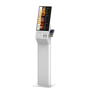 Fast Food Ordering Kiosk 21.5 Inch Screen Scan QR Code and Credit Card Payment Supported