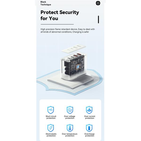 ESSAGER ES-CD37 USB A USB C GaN Chargers PD 100W