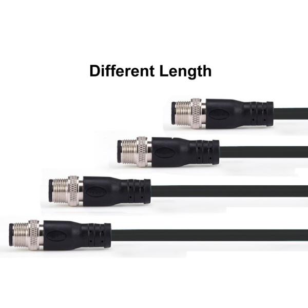 Custom IP67 Waterproof Connector M8 M12 3 4 5 8 12 17 Pin Male Female M12 Cable Industry Connectors