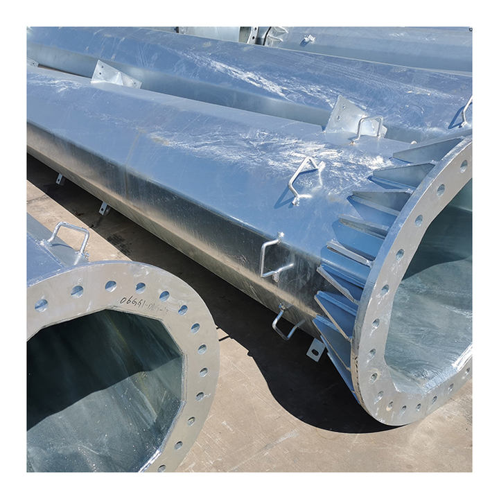 Galvanized Steel Tube Self Supporting AntennaTelecommunication Monopole with Multi-platform
