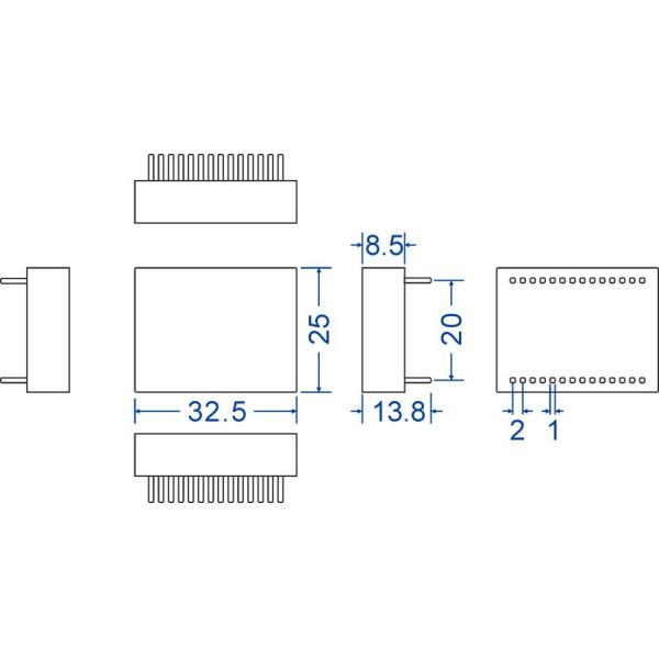 3 Years Warranty Embedded Ethernet Module 300-115200 Bps Baud Rate With 1 Port