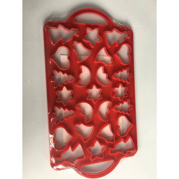 EEC 25pc Cookie Cutting Sheet Multiple Formine Per Biscotti 40 * 22 * 1.5cm Red
