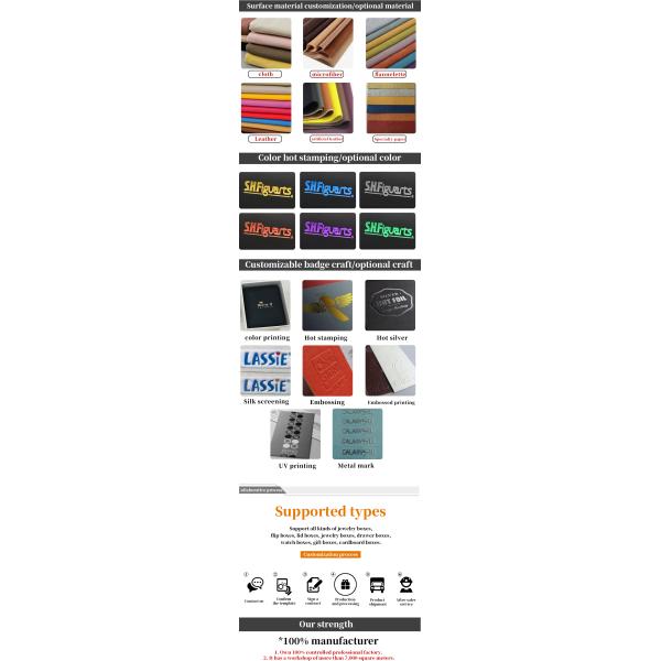 Custom Elegant Gold PU Leather Jewelry Packaging Box for Rings Necklaces and Bracelets