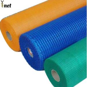 China Orange Green Self Adhesive Fiberglass Mesh 50m Fiberglass Mesh Screen Roll 300N Tensile Strength on sale