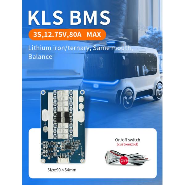 KLS Electric Bicycle Factory Produced Bms 3s 12v Common Port Lifepo4 Battery Management System