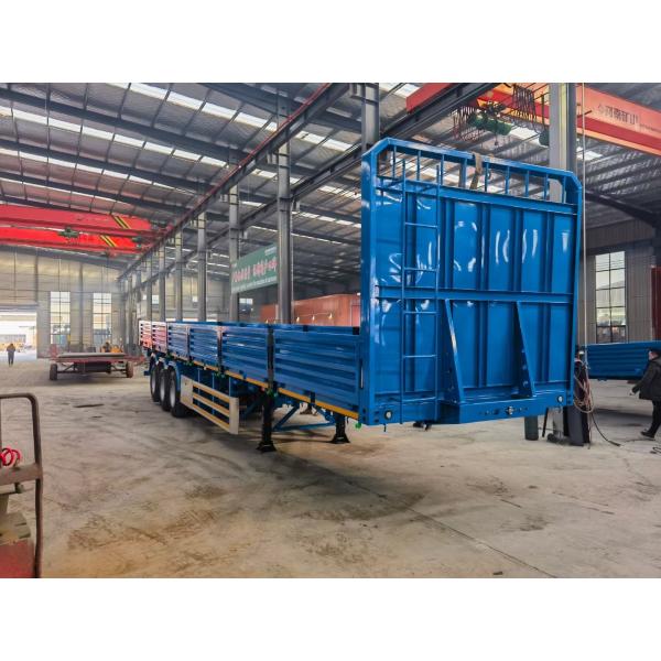 CIMC 12400*2500*2000mm Curb weight 7T 12.4M 3 Axle 10pcs leaf spring 19T single action outrigger 40T payload Stake Semi Trailer