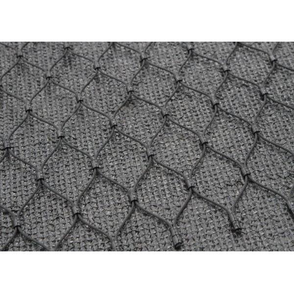 2.4mm Black Oxide Wire Rope Mesh , Ferrule Type Stainless Steel Aviary Mesh