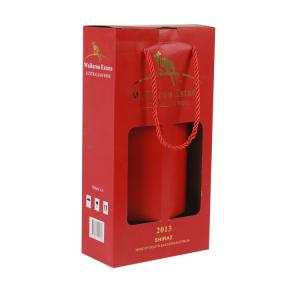 China Wholesale Custom Corrugated Cardboard 2 Wine Bottle Shipping Boxes Wine Gift Box Packaging With Handle on sale