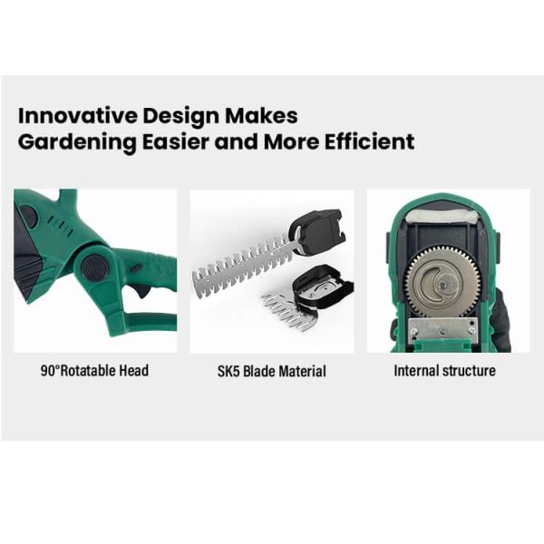 Li-Ion Cordless Electric 21v Handheld Hedge Shrub Trimmer Electric Pruning Shears Adjustable Pruning Tools