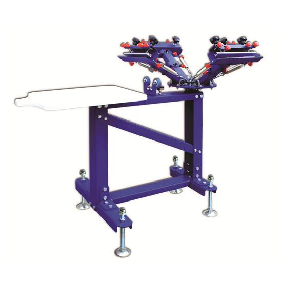 Quality manual stand entry level garment carousel screen printing machine with micro-registration for sale