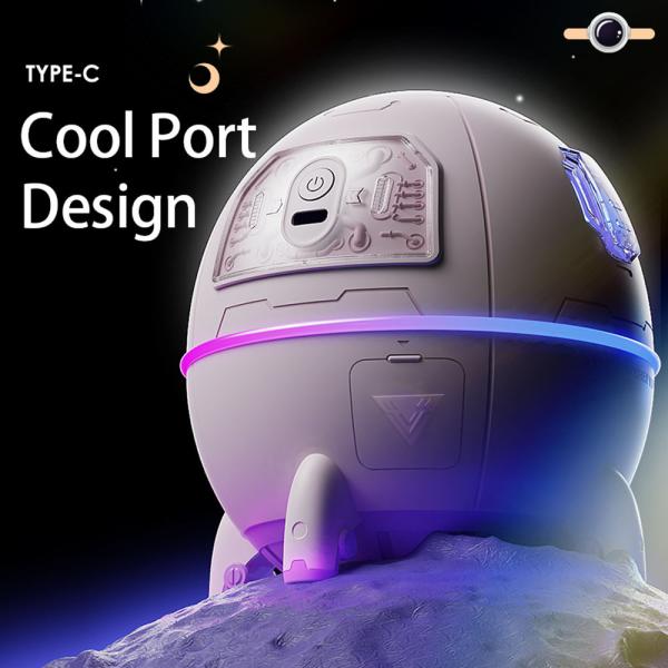 Wholesale Cute Design Space Capsule Humidifier USB Rechargeable Mini Portable Ultrasonic Air Humidifier With Led Light