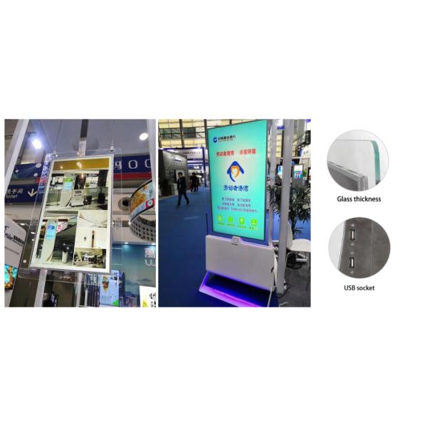 Android 9.1 43in Floor Standing Digital Signage Transparent Oled