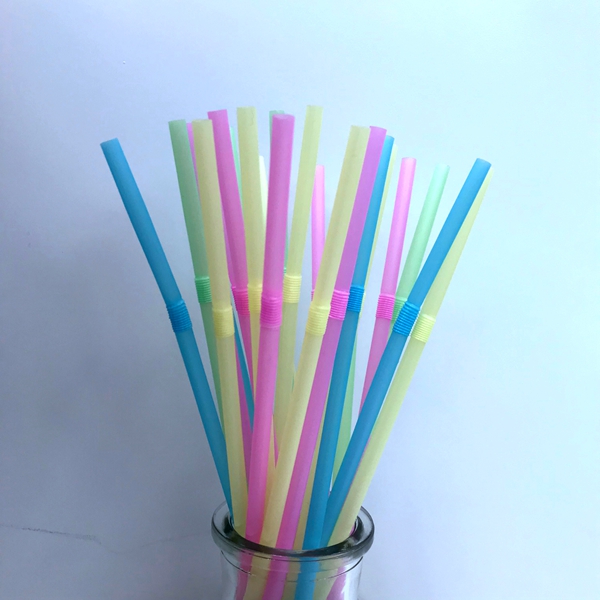 0.6*23cm Colorful Plastic Drinking Straws For Boba Shops