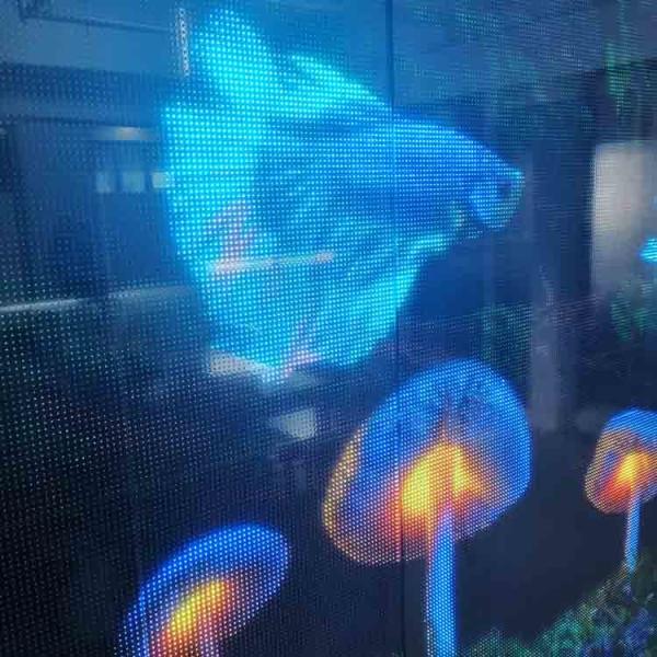 RGB Color LED Transparent Screen Outdoor Transparent LED Display For Shop Windows