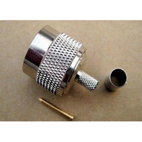 N plug male pin crimp connector for RG58-U cable